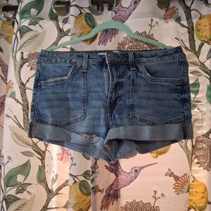 Celebrity Pink Blue Denim Shorts